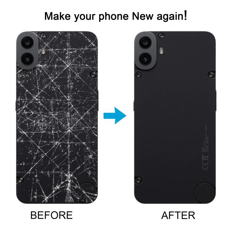 For Nothing CMF Phone 1 Plastic Battery Back Cover(Black) - For Nothing by buy2fix | Online Shopping UK | buy2fix