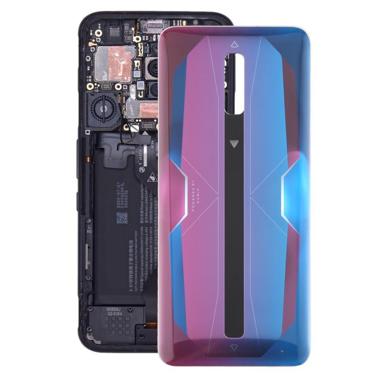 For ZTE nubia RedMagic 6 NX669J Glass Battery Back Cover(Aurora) - For ZTE by buy2fix | Online Shopping UK | buy2fix