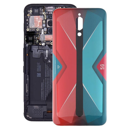 For ZTE nubia RedMagic 5G NX669J Glass Battery Back Cover(Red) - For ZTE by buy2fix | Online Shopping UK | buy2fix