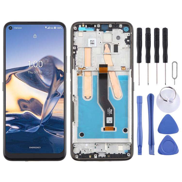 For Nokia 8 V 5G UW Original LCD Screen Digitizer Full Assembly with Frame (Black) - LCD Screen by buy2fix | Online Shopping UK | buy2fix