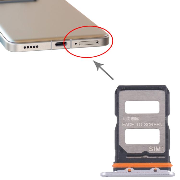 For Xiaomi 14T Pro 5G 10pcs Original SIM Card Tray + SIM Card Tray (Silver) - Card Tray by buy2fix | Online Shopping UK | buy2fix