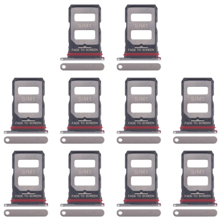 For Xiaomi 14T 5G 10pcs Original SIM Card Tray + SIM Card Tray (Gold) - Card Tray by buy2fix | Online Shopping UK | buy2fix