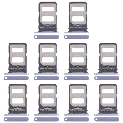 For Xiaomi 14T 5G 10pcs Original SIM Card Tray + SIM Card Tray (Blue) - Card Tray by buy2fix | Online Shopping UK | buy2fix