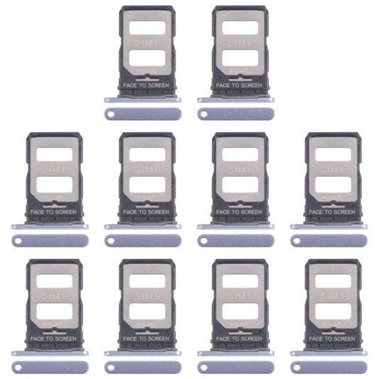 For Xiaomi 14T 5G 10pcs Original SIM Card Tray + SIM Card Tray (Blue) - Card Tray by buy2fix | Online Shopping UK | buy2fix