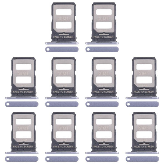 For Xiaomi 14T 5G 10pcs Original SIM Card Tray + SIM Card Tray (Blue)