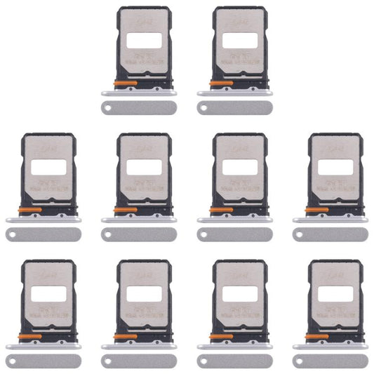 For Xiaomi Redmi Turbo 4 Pro 10pcs Original SIM Card Tray + SIM Card Tray (Silver) - Card Tray by buy2fix | Online Shopping UK | buy2fix