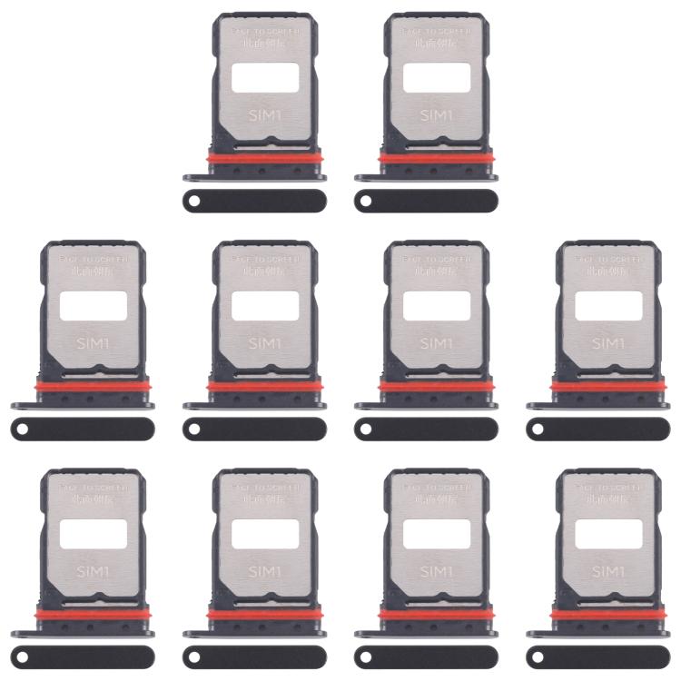 For Xiaomi Redmi K80 Pro 10pcs Original SIM Card Tray + SIM Card Tray (Frosted Black) - Card Tray by buy2fix | Online Shopping UK | buy2fix