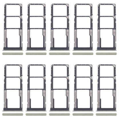 For Xiaomi Redmi 14C 4G 10pcs Original SIM Card Tray + SIM Card Tray + Micro SD Card Tray (Green) - Card Tray by buy2fix | Online Shopping UK | buy2fix