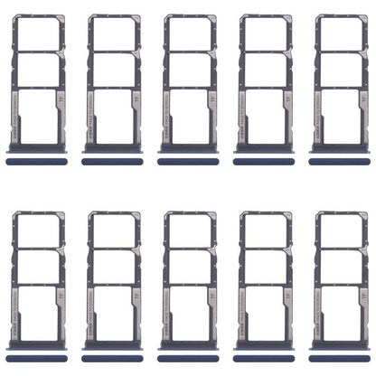 For Xiaomi Redmi 14R 5G 10pcs Original SIM Card Tray + SIM Card Tray + Micro SD Card Tray (Blue) - Card Tray by buy2fix | Online Shopping UK | buy2fix