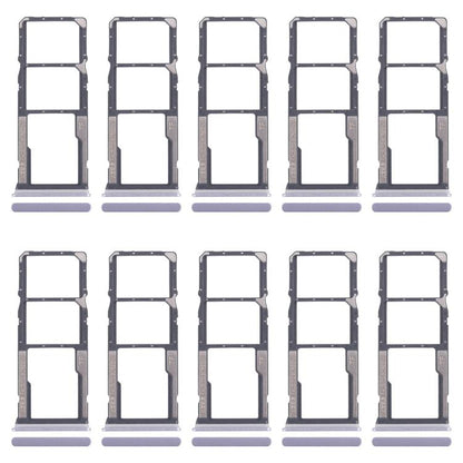 For Xiaomi Redmi 14R 5G 10pcs Original SIM Card Tray + SIM Card Tray + Micro SD Card Tray (Purple) - Card Tray by buy2fix | Online Shopping UK | buy2fix