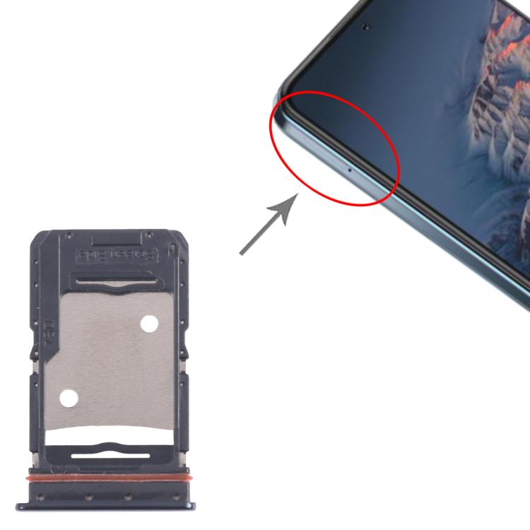 For Tecno Camon 18 P 10pcs Original SIM Card Tray + SIM Card Tray + Micro SD Card Tray (Black) - Card Tray by buy2fix | Online Shopping UK | buy2fix