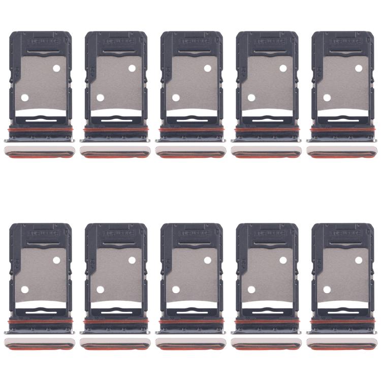 For Tecno Camon 18 P 10pcs Original SIM Card Tray + SIM Card Tray + Micro SD Card Tray (Gold) - Card Tray by buy2fix | Online Shopping UK | buy2fix