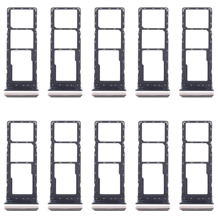 For Tecno Spark 20 Pro 4G 10pcs Original SIM Card Tray + SIM Card Tray + Micro SD Card Tray (Gold) - Card Tray by buy2fix | Online Shopping UK | buy2fix