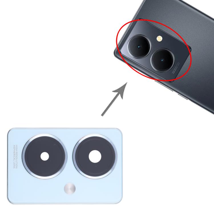 For vivo Y78+ 5G Original Rear Camera Lens Cover (Blue) - Camera Parts by buy2fix | Online Shopping UK | buy2fix