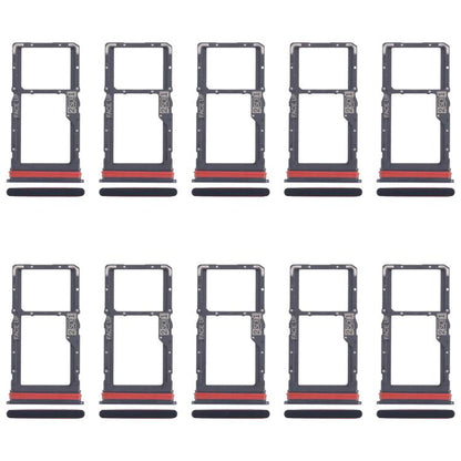 For Motorola Moto G53 XT2335-2 10pcs Original SIM + Micro SD Card Tray (Black) - Card Socket by buy2fix | Online Shopping UK | buy2fix