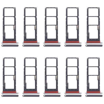 For Motorola Moto E30 10pcs Original SIM Card Tray + SIM Card Tray + Micro SD Card Tray (Grey) - Card Socket by buy2fix | Online Shopping UK | buy2fix