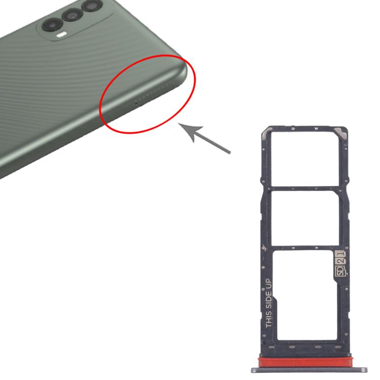 For Motorola Moto E30 10pcs Original SIM Card Tray + SIM Card Tray + Micro SD Card Tray (Grey) - Card Socket by buy2fix | Online Shopping UK | buy2fix