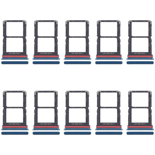 For Motorola Moto G71 5G XT2169-1 XT2169-2 10pcs Original SIM Card Tray + SIM Card Tray (Blue) - Card Socket by buy2fix | Online Shopping UK | buy2fix