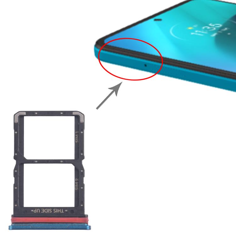 For Motorola Moto G71 5G XT2169-1 XT2169-2 10pcs Original SIM Card Tray + SIM Card Tray (Blue) - Card Socket by buy2fix | Online Shopping UK | buy2fix