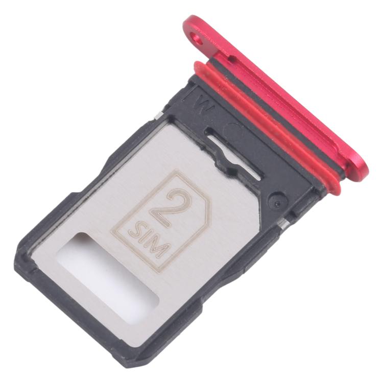 For Motorola Edge 40 XT2303-2 10pcs Original SIM Card Tray + SIM Card Tray (Red) - Card Socket by buy2fix | Online Shopping UK | buy2fix