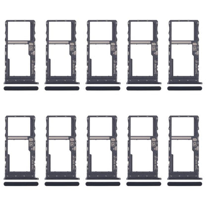For Motorola Moto G 2022 10pcs Original SIM + Micro SD Card Tray (Black) - Card Socket by buy2fix | Online Shopping UK | buy2fix