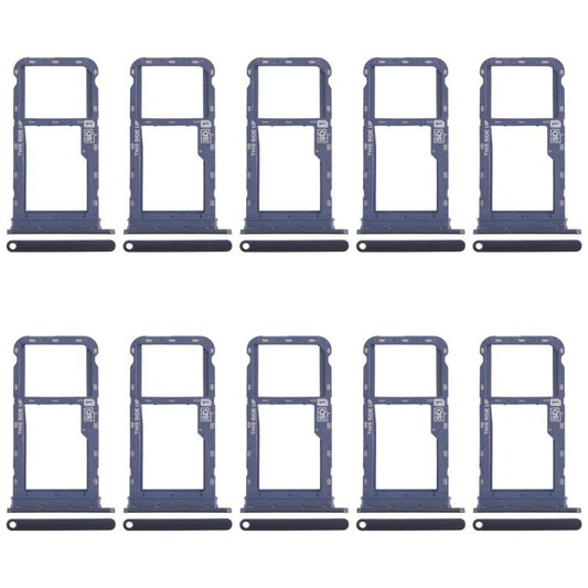 For Motorola Moto G60s XT2133-2 XT2133-1 10pcs Original SIM + Micro SD Card Tray (Blue) - Card Socket by buy2fix | Online Shopping UK | buy2fix