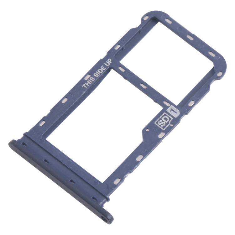 For Motorola Moto G60s XT2133-2 XT2133-1 10pcs Original SIM + Micro SD Card Tray (Blue) - Card Socket by buy2fix | Online Shopping UK | buy2fix