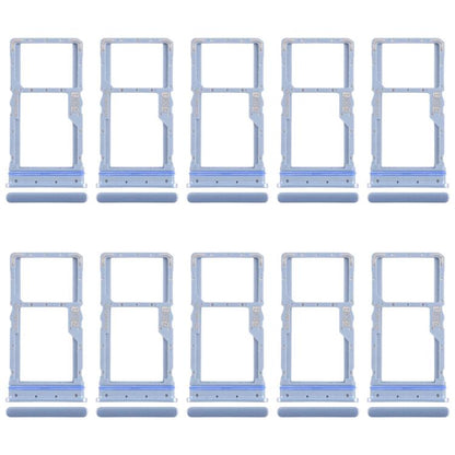 For Motorola Moto G31 XT2173-3 10pcs Original SIM + Micro SD Card Tray (Blue) - Card Socket by buy2fix | Online Shopping UK | buy2fix