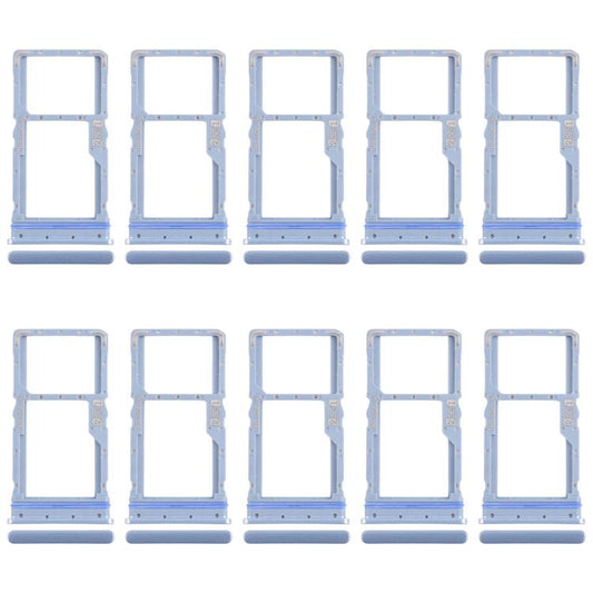 For Motorola Moto G31 XT2173-3 10pcs Original SIM + Micro SD Card Tray (Blue) - Card Socket by buy2fix | Online Shopping UK | buy2fix