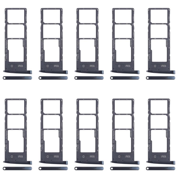 For Motorola Moto G6 10pcs Original SIM Card Tray + SIM Card Tray + Micro SD Card Tray (Black) - Card Socket by buy2fix | Online Shopping UK | buy2fix