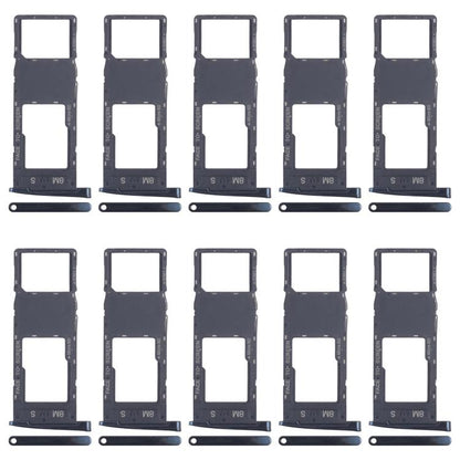 For Motorola Moto G6 Plus 10pcs Original SIM + Micro SD Card Tray (Black) - Card Socket by buy2fix | Online Shopping UK | buy2fix