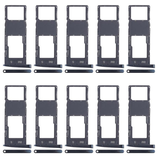 For Motorola Moto G6 Plus 10pcs Original SIM + Micro SD Card Tray (Black) - Card Socket by buy2fix | Online Shopping UK | buy2fix