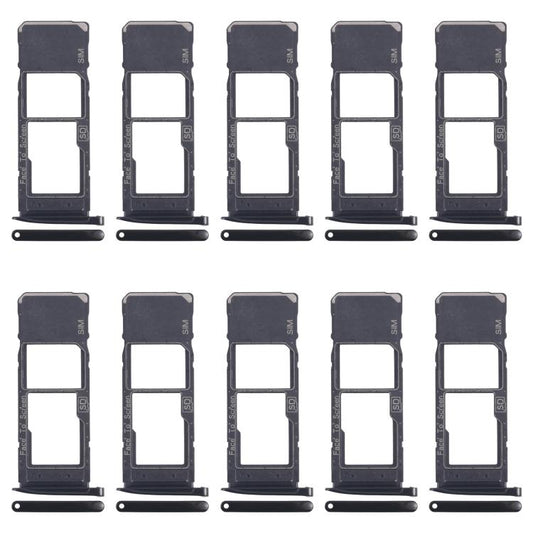 For Motorola Moto G7 Plus 10pcs Original SIM + Micro SD Card Tray (Black) - Card Socket by buy2fix | Online Shopping UK | buy2fix
