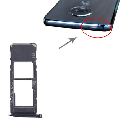 For Motorola Moto G7 Plus 10pcs Original SIM + Micro SD Card Tray (Black) - Card Socket by buy2fix | Online Shopping UK | buy2fix