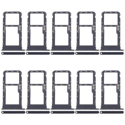 For Motorola Moto G60 10pcs Original SIM + Micro SD Card Tray (Black) - Card Socket by buy2fix | Online Shopping UK | buy2fix