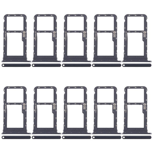 For Motorola Moto G60 10pcs Original SIM + Micro SD Card Tray (Black) - Card Socket by buy2fix | Online Shopping UK | buy2fix