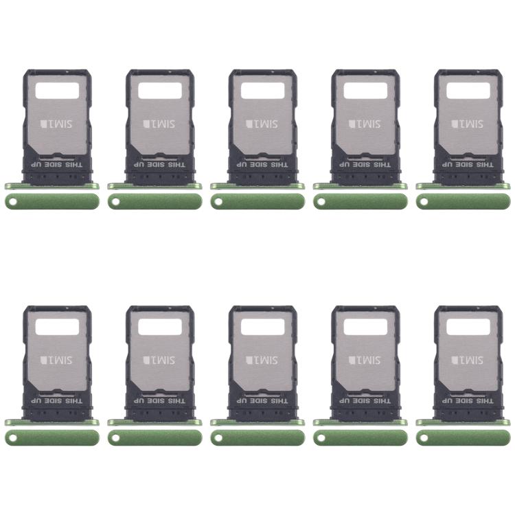 For Motorola Edge 50 Fusion 10pcs Original SIM + SIM Card Tray (Green) - Card Socket by buy2fix | Online Shopping UK | buy2fix