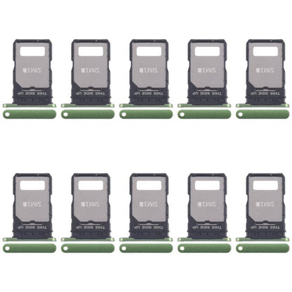 For Motorola Edge 50 Fusion 10pcs Original SIM + SIM Card Tray (Green) - Card Socket by buy2fix | Online Shopping UK | buy2fix