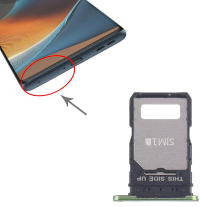 For Motorola Edge 50 Fusion 10pcs Original SIM + SIM Card Tray (Green) - Card Socket by buy2fix | Online Shopping UK | buy2fix