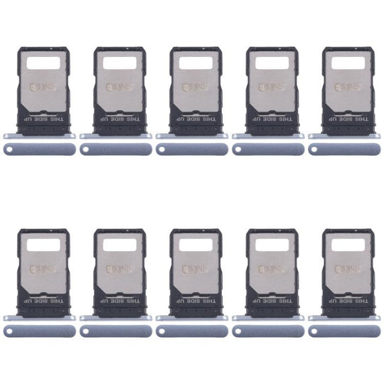 For Motorola Edge 50 Fusion 10pcs Original SIM Card Tray + SIM Card Tray (Blue)