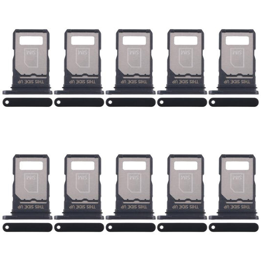For Motorola Edge 40 Neo XT2307-1 10pcs Original SIM Card Tray (Black) - Card Socket by buy2fix | Online Shopping UK | buy2fix