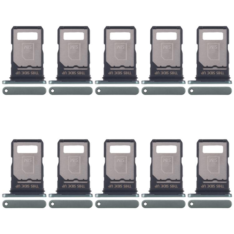 For Motorola Edge 40 Neo XT2307-1 10pcs Original SIM Card Tray (Green) - Card Socket by buy2fix | Online Shopping UK | buy2fix
