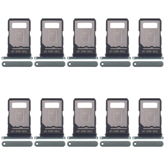 For Motorola Edge 40 Neo XT2307-1 10pcs Original SIM Card Tray (Green) - Card Socket by buy2fix | Online Shopping UK | buy2fix