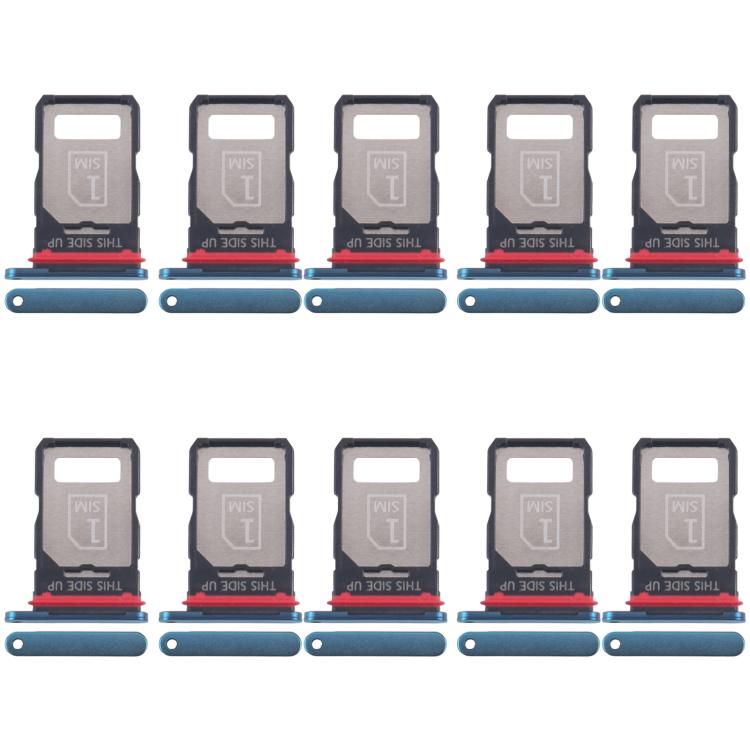 For Motorola Edge 40 Neo XT2307-1 10pcs Original SIM Card Tray (Blue) - Card Socket by buy2fix | Online Shopping UK | buy2fix