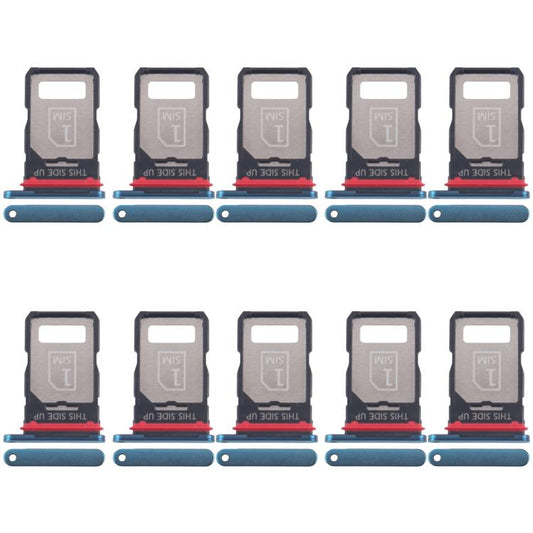For Motorola Edge 40 Neo XT2307-1 10pcs Original SIM Card Tray (Blue) - Card Socket by buy2fix | Online Shopping UK | buy2fix