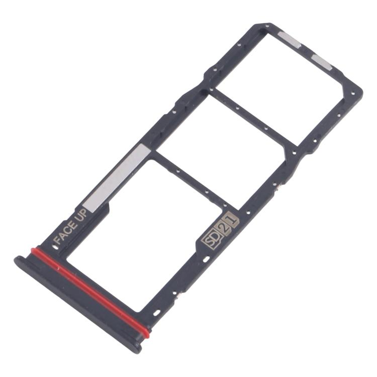 For Motorola Moto G04s 10pcs Original SIM Card Tray + SIM Card Tray + Micro SD Card Tray (Black) - Card Socket by buy2fix | Online Shopping UK | buy2fix