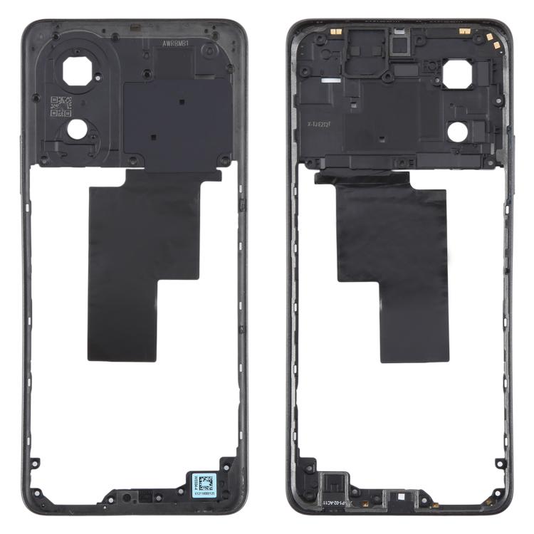 For OPPO A58 4G CPH2577 Original Middle Frame Bezel Plate (Black) - Frame Bezel Plate by buy2fix | Online Shopping UK | buy2fix