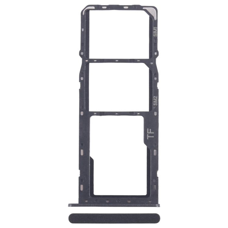 For ZTE Blade A35 SIM Card Tray + SIM Card Tray + Micro SD Card Tray (Black) - For ZTE by buy2fix | Online Shopping UK | buy2fix