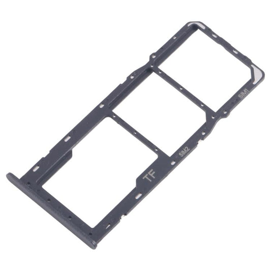 For ZTE Blade A35 SIM Card Tray + SIM Card Tray + Micro SD Card Tray (Black) - For ZTE by buy2fix | Online Shopping UK | buy2fix
