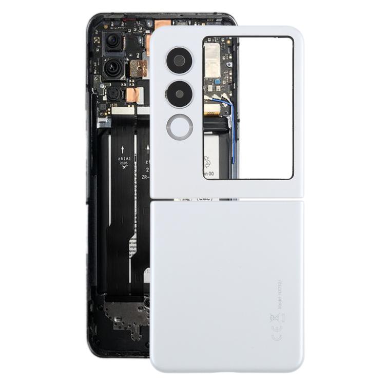 For ZTE Nubia Flip2 5G NX732J Back Cover (White) - For ZTE by buy2fix | Online Shopping UK | buy2fix